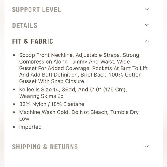 NWOT SKIMS sculpting Seamless Sculpt Brief bodysuit - Sand color - size S/M - Picture 5 of 7